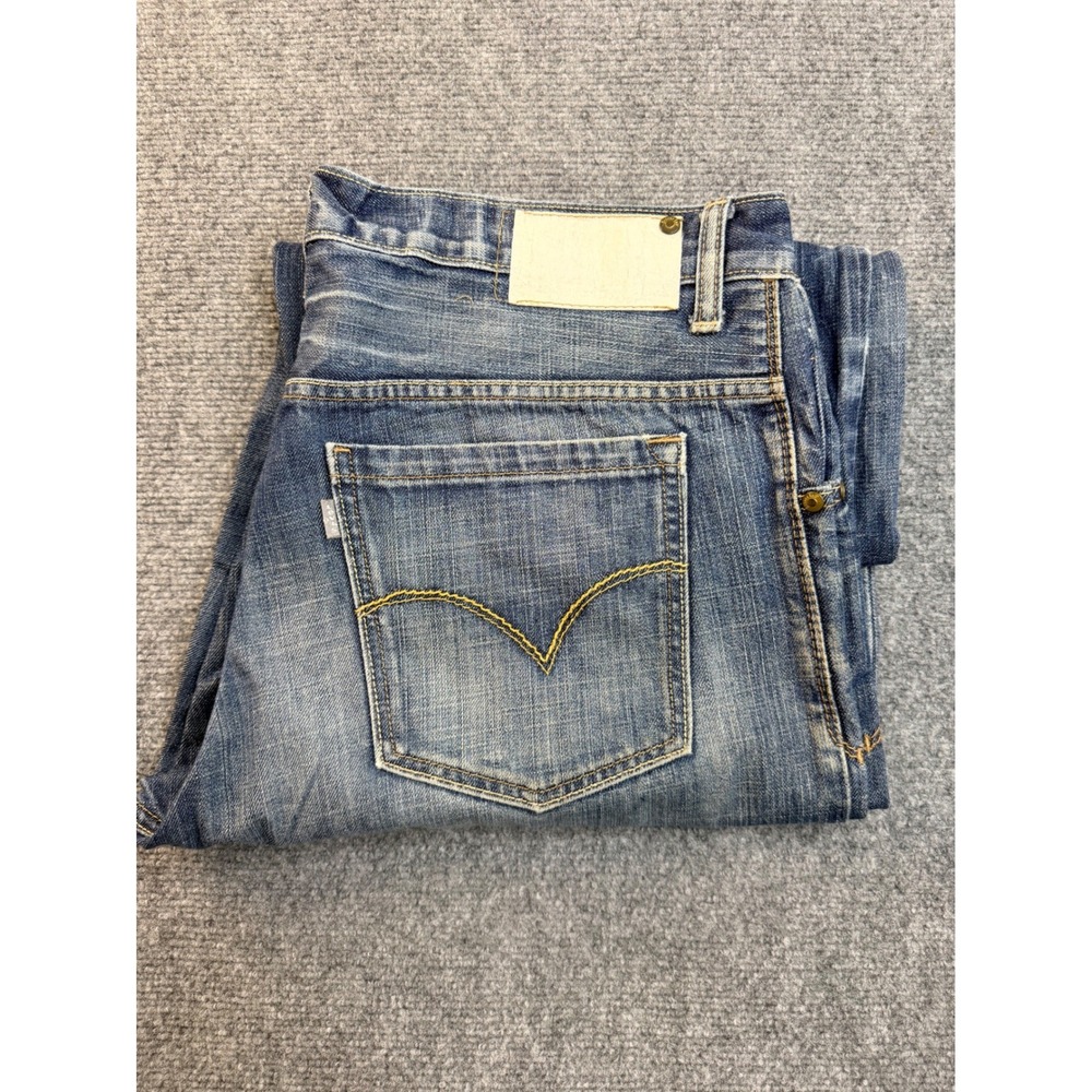 Levi's SilverTab Baggy Jeans 36x32 Blue Cotton Denim Wide Leg Mens Vintage Y2K